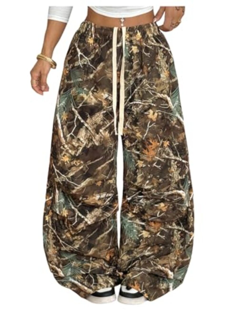Wide Leg Sweatpants with Pockets Drawstring Baggy Y2K